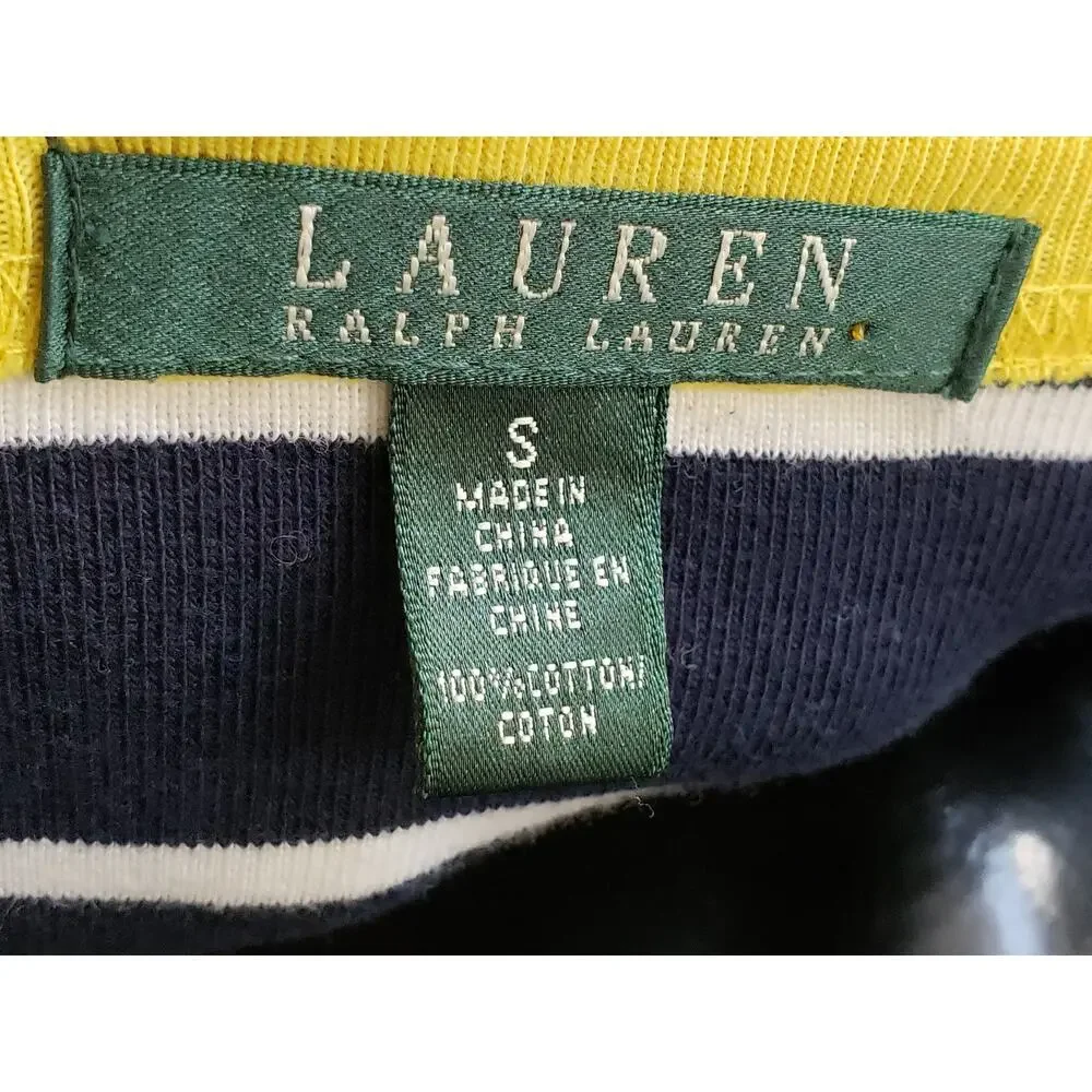 Lauren Ralph Lauren T-Shirt  Dress Womens Small Blue Striped Boat Neck - Picture 3 of 11